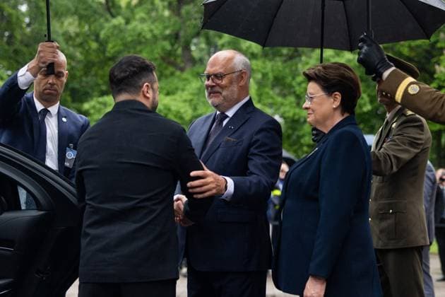 Ukrainian President Volodymyr Zelenskyy during a meeting with several leaders of the Nordic and Baltic states at a summit in Estonia Ukrainian President Volodymyr Zelenskyy during a meeting with several leaders of the Nordic and Baltic states at a summit in Estonia, June 9, 2026, where they discussed continued support for Ukraine and the security challenges related to the war with Russia. Photo by PRESIDENT OF UKRAINE apaimages Ukraine Ukraine Ukraine 090626_Estonia_UPO_00(18).jpeg Copyright: xapaimagesxPRESIDENTxOFxUKRAINEx xapaimagesx