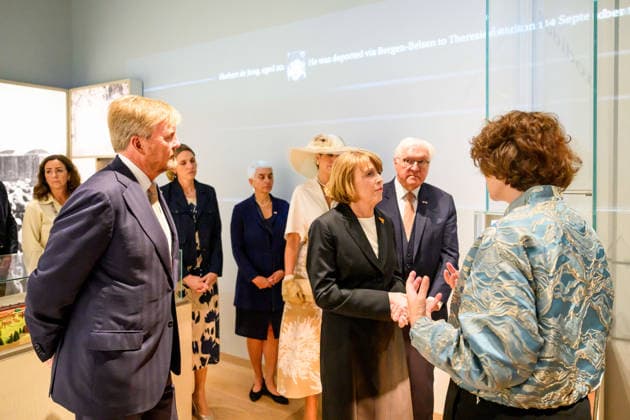 State visit of the Federal President of Germany. Amsterdam, the Netherlands. 9 Jun 2026 King Willem-Alexander, Queen Maxima, Federal President Frank-Walter Steinmeier, Elke Budenbender at the Holocaust Museum in Amsterdam, on the first day of the German president s three-day state visit to the Netherlands. Amsterdam The Netherlands  Copyright: xDPPA PatrickxvanxEmstx