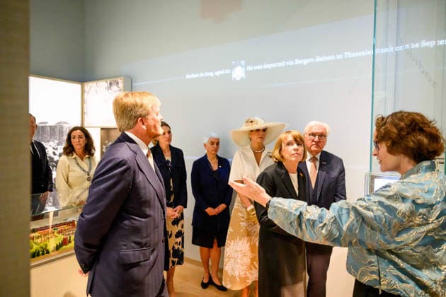 State visit of the Federal President of Germany. Amsterdam, the Netherlands. 9 Jun 2026 King Willem-Alexander, Queen Maxima, Federal President Frank-Walter Steinmeier, Elke Budenbender at the Holocaust Museum in Amsterdam, on the first day of the German president s three-day state visit to the Netherlands. Amsterdam The Netherlands  Copyright: xDPPA PatrickxvanxEmstx