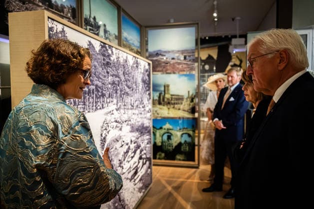 State visit of the Federal President of Germany. Amsterdam, the Netherlands. 9 Jun 2026 King Willem-Alexander, Queen Maxima, Federal President Frank-Walter Steinmeier at the Holocaust Museum in Amsterdam, on the first day of the German president s three-day state visit to the Netherlands. Amsterdam The Netherlands  Copyright: xDPPA PatrickxvanxKatwijkx