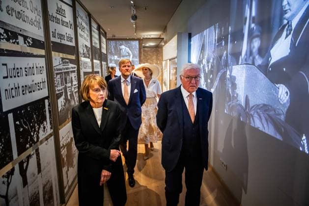 State visit of the Federal President of Germany. Amsterdam, the Netherlands. 9 Jun 2026 King Willem-Alexander, Queen Maxima, Federal President Frank-Walter Steinmeier, Elke Budenbender at the Holocaust Museum in Amsterdam, on the first day of the German president s three-day state visit to the Netherlands. Amsterdam The Netherlands  Copyright: xDPPA PatrickxvanxKatwijkx