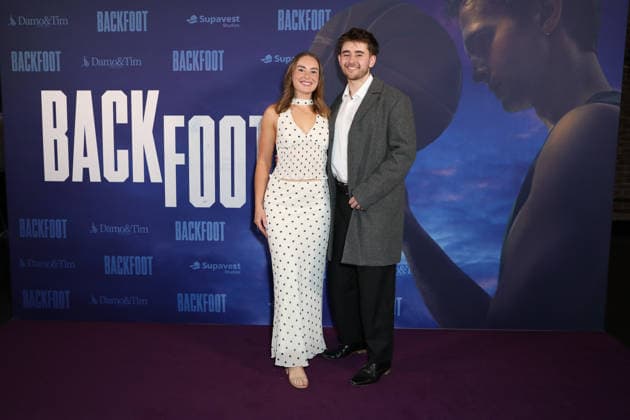 June 9, 2026: ALEX HELLSTROM (R) attends the Australian Premiere of Backfoot at Hoyts Entertainment Quarter on June 09, 2026 in Sydney, Australia  - ZUMAa155 20260609_aaa_a155_052 Copyright: xChristopherxKhouryx