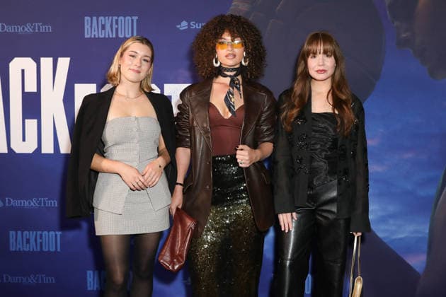 June 9, 2026: KYA STEWART (R) attends the Australian Premiere of Backfoot at Hoyts Entertainment Quarter on June 09, 2026 in Sydney, Australia  - ZUMAa155 20260609_aaa_a155_078 Copyright: xChristopherxKhouryx