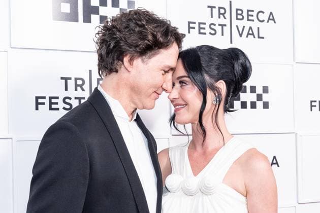 June 8, 2026, New York, New York, USA: Justin Trudeau and Katy Perry wearing dress by Lanvin attend premiere of Katy Perry: The Lifetimes Tour - Live From Paris documentary during Tribeca Film Festival at BMCC in New York, NY on June 8, 2026. She was joined by her band and dancers members as well as her boyfriend Former Prime Minister of Canada Justin Trudeau. New York USA - ZUMAr339 20260608_znp_r339_047 Copyright: xLevxRadinx