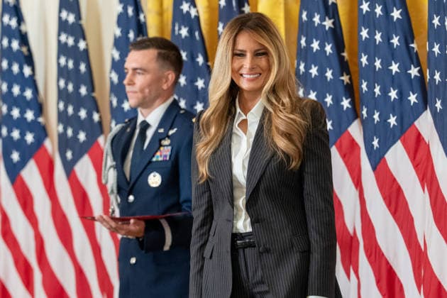 June 9, 2026, Washington, Dc, United States: First Lady Melania Trump honors Americaâ€⠢s next generation of leading artificial intelligence innovators during the Presidential AI Challenge Awards Ceremony in Washington, D.C., on June 9, 2026. The event recognized outstanding student achievement and innovation in artificial intelligence. Washington United States - ZUMAl312 20260609_znp_l312_017 Copyright: xAndrewxLeydenx
