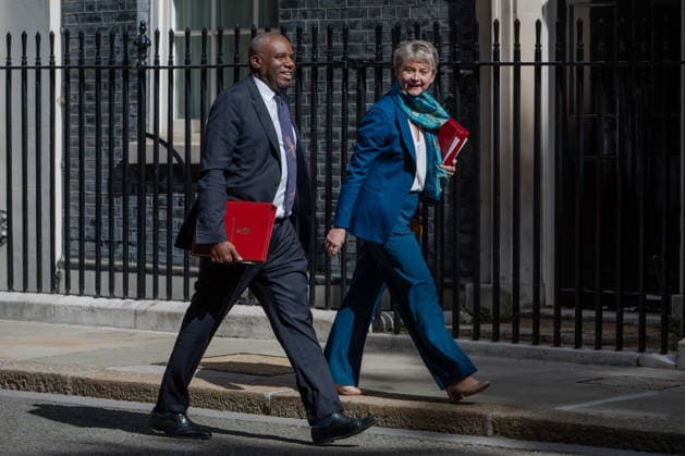 June 9, 2026, London, England, United Kingdom: DAVID LAMMY, Deputy Prime Minister and Justice Secretary, and YVETTE COOPER, Secretary of State for Foreign, Commonwealth and Development Affairs, arrive at Downing Street ahead of a Cabinet meeting. London United Kingdom - ZUMAk172 20260609_zip_k172_091 Copyright: xThomasxKrychx