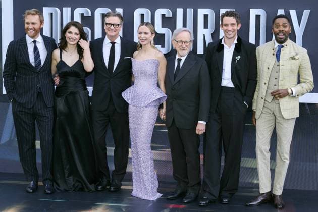 Disclosure Day Film Premiere Wyatt Russell, Eve Hewson, Colin Firth, Emily Blunt, Director Steven Spielberg, Josh O’Connor and Colman Domingo attend the Disclosure Day film premiere at the Cineworld cinema, Leicester Square, London. 4th June 2026.  Copyright: xAndrewxSimsx NINTCHDBPICT001087060955