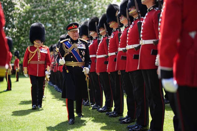 Grenadier Guards receive new Colours King Charles III inspects members of the Grenadier Guards during a ceremony to present the regiment with their new Colours at Buckingham Palace in London. Picture date: Tuesday June 9, 2026., Credit:Aaron Chown PA ROTA - B68 Avalon UK, London  Copyright: xAaronxChownx xPAxROTAx-xB68x xAvalonx 1109128157