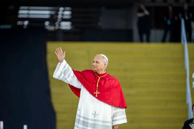 June 9, 2026, Barcelona, Barcelona, Spain: the Olympic Stadium fills to capacity for a Mass with the presence of Pope Leo XIV on the first day of his visit to Barcelona..In the pic :Pope Leo XIV Barcelona Spain  - ZUMAr179 20260609_zip_r179_049 Copyright: xEricxRenomx