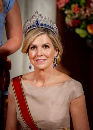09-06-2026 Gala Queen Maxima pose for the statebanquet on the 1st day of the 3 day statevisit to the Netherlands at the Dam palace in Amsterdam. Â  Copyright: xPPEx
