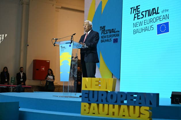 Belgien, New European Bauhaus Festival in Brüssel New European Bauhaus Festival in Brussels BRUSSELS, BELGIUM - JUNE 09: EU Council President Antonio Costa makes a speech during the opening of the New European Bauhaus Festival in Brussels, Belgium on June 09, 2026. The festival focuses on combating climate change within the construction and building sectors. Dursun Aydemir Anadolu Brussels Belgium. Editorial use only. Please get in touch for any other usage.  Copyright: x2026xAnadoluxDursunxAydemirx