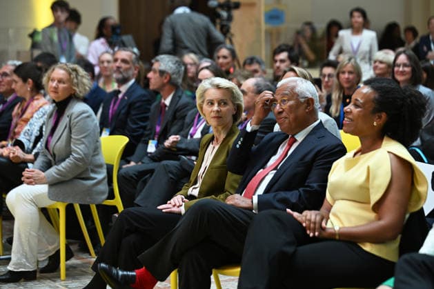 Belgien, New European Bauhaus Festival in Brüssel New European Bauhaus Festival in Brussels BRUSSELS, BELGIUM - JUNE 09: EU Commission President Ursula von der Leyen and EU Council President Antonio Costa attend the opening of the New European Bauhaus Festival in Brussels, Belgium on June 09, 2026. The festival focuses on combating climate change within the construction and building sectors. Dursun Aydemir Anadolu Brussels Belgium. Editorial use only. Please get in touch for any other usage.  Copyright: x2026xAnadoluxDursunxAydemirx