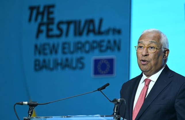 Belgien, New European Bauhaus Festival in Brüssel New European Bauhaus Festival in Brussels BRUSSELS, BELGIUM - JUNE 09: EU Council President Antonio Costa makes a speech during the opening of the New European Bauhaus Festival in Brussels, Belgium on June 09, 2026. The festival focuses on combating climate change within the construction and building sectors. Dursun Aydemir Anadolu Brussels Belgium. Editorial use only. Please get in touch for any other usage.  Copyright: x2026xAnadoluxDursunxAydemirx