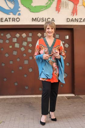 Celebrity, Antonio Banderas am Broadway in Malaga June 9, 2026, Malaga, Spain: Broadway great lady Patti Lupone at the doors of the Antonio Banderas Theater, Teatro Soho Caixabank in Malaga - ZUMAc161 20260609_zap_c161_013 Copyright: xLorenzoxCarnerox