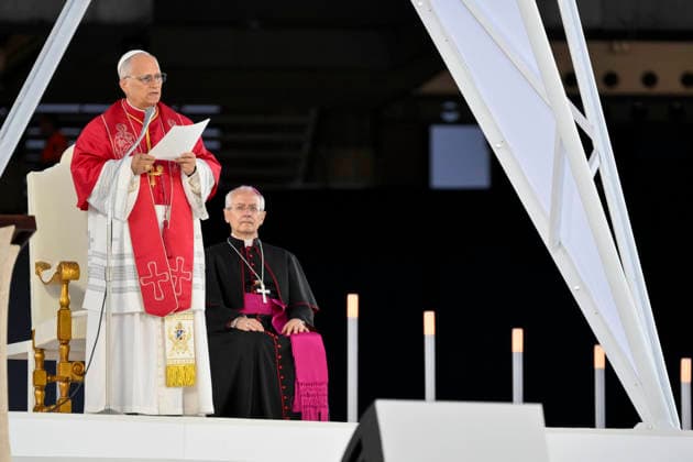 IPA85527956 - Spain, Vatican, 2026 6 9 Pope Leo XIV attend a prayer vigil at the Lluis Companys Olympic Stadium in Barcelona Photograph by VATICAN MEDIA Catholic Press Photo  Copyright: xVATICANxMEDIA CPPx xVATICANxMEDIA CPPx 85527956