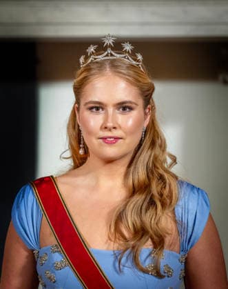 09-06-2026 Gala Princess Amalia pose for the statebanquet on the 1st day of the 3 day statevisit to the Netherlands at the Dam palace in Amsterdam. Â  Copyright: xPPEx