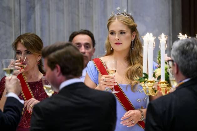 Amsterdam, The Netherlands, 2026-06-09 20:53:31 AMSTERDAM, 09-06-2026, Royal Palace Amsterdam At the invitation of His Majesty the King - King Willem-Alexander and Queen Maxima, the Federal President of Germany, Frank-Walter Steinmeier, is paying a state visit to the Netherlands. He is accompanied by his wife, Elke Büdenbender. PHOTO: NLBeeld POOL Mischa Schoemaker In the photo: The Royal Couple hosts a state banquet at the Royal Palace Amsterdam. King Willem-Alexander and the German Federal President deliver a speech. Her Royal Highness the Princess of Orange - Princess Amalia and Prince Constantijn are also present at the state banquet. Credit: NL Beeld Patrick van Emst  Copyright: xx x
