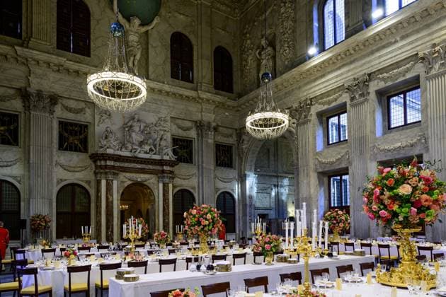 Amsterdam, The Netherlands, 2026-06-09 19:33:21 AMSTERDAM, 09-06-2026, Royal Palace Amsterdam At the invitation of His Majesty the King - King Willem-Alexander and Queen Maxima, the Federal President of Germany, Frank-Walter Steinmeier, is paying a state visit to the Netherlands. He is accompanied by his wife, Elke Büdenbender. PHOTO: NLBeeld POOL Mischa Schoemaker In the photo: The Royal Couple hosts a state banquet at the Royal Palace Amsterdam. King Willem-Alexander and the German Federal President deliver a speech. Her Royal Highness the Princess of Orange - Princess Amalia and Prince Constantijn are also present at the state banquet. Credit: NL Beeld Patrick van Emst  Copyright: xx x