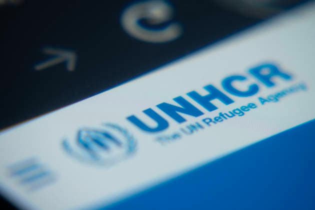 Dhaka, Bangladesch ? 2. Dezember 2025: Eine Nahaufnahme eines Laptop-Bildschirms zeigt die UNHCR-Weboberfläche in einem Browser. Dhaka, Bangladesh- 02 Dec 2025: A Close-up of a laptop screen is displaying the UNHCR web interface in a browser. (License=RM) Copyright: xZoonar.com MojahidxMottakinx 25156083