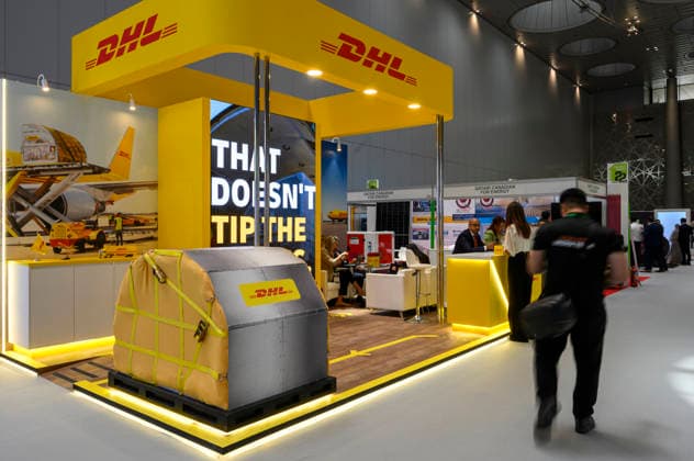 June 9, 2026, Doha, Qatar: Visitors visit the DHL booth at the 22nd edition of Project Qatar at the Doha Exhibition and Convention Center (DECC) in Doha. The exhibition showcases innovations and sustainable solutions from the construction, building materials, and technology sectors. Doha Qatar - ZUMAs197 20260609_aaa_s197_264 Copyright: xNoushadxVariyattiyakkalx
