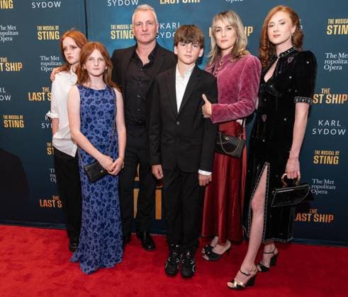 June 9, 2026, Bronx, New York, USA: Joe Sumner (3rd from left) and Kate Sumner (2nd from right) and their children attend Opening night for The Last Ship musical starring Sting and Shaggy at Metropolitan Opera in New York, NY on June 9, 2026. Bronx USA - ZUMAr339 20260609_znp_r339_024 Copyright: xLevxRadinx