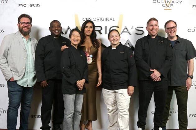 June 9, 2026, Los Angeles, California, USA: LOS ANGELES - JUN 9: Michael Cimarusti, Keith Corvin, Beverly Kim, Padma Lakshim, Cara Stadler, Chris Morgan, Wylie Dufresne at the America s Culinary Cup FYC Event at the Directors Guild of America on June 9, 2026 in Los Angeles, CA Los Angeles USA - ZUMAb170 20260609_aap_b170_007 Copyright: xKayxBlakex