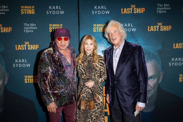 The Last Ship Revival Opening Night at the Metropolitan Opera House in New York, USA - 09 Jun 2026 (L-R) Steven Van Zandt, Maureen Van Zandt and Karl Sydow attend The Last Ship Revival Opening Night at the Metropolitan Opera House. New York United States Copyright: xRonxAdarx xSOPAxImagesx _radar_broadway_06092026_00405