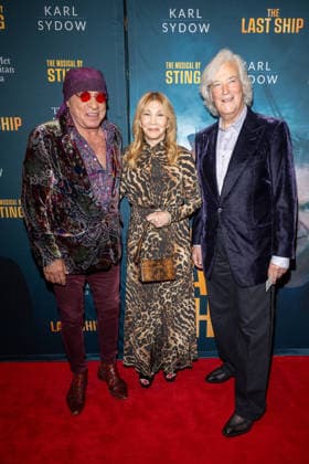The Last Ship Revival Opening Night at the Metropolitan Opera House in New York, USA - 09 Jun 2026 (L-R) Steven Van Zandt, Maureen Van Zandt and Karl Sydow attend The Last Ship Revival Opening Night at the Metropolitan Opera House. New York United States Copyright: xRonxAdarx xSOPAxImagesx _radar_broadway_06092026_00409