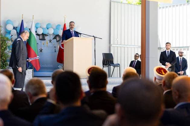 Turkish Foreign Minister Hakan Fidan in Sofia SOFIA, BULGARIA – JUNE 10: Turkish Foreign Minister Hakan Fidan delivers a speech during the graduation ceremony of the 2025-2026 academic year at the Sofia Higher Islamic Institute, as part of his visit to Sofia, Bulgaria on June 10, 2026. Murat Gok Anadolu Sofia Bulgaria. Editorial use only. Please get in touch for any other usage.  Copyright: x2026xAnadoluxMuratxGokx