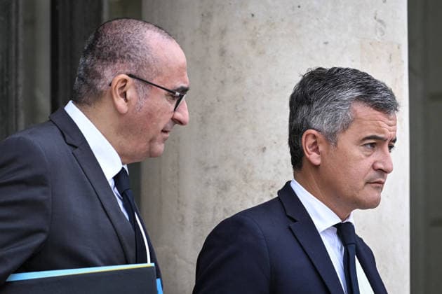 Council of Ministers at the Elysee Palace FA French Justice Minister Gerald Darmanin exits the Elysee Palace with French Minister of the Interior Laurent Nunez after the Council of Ministers in Paris, on June 10, 2026. Photo by Firas Abdullah ABACAPRESS.COM Paris Île-de-France France  Copyright: xAbdullahxFiras ABACAx