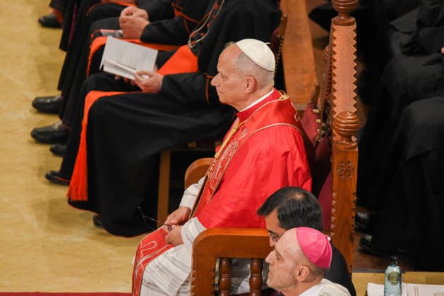 Pope Leo XIV presides the Prayer of the Holy Rosary at the Abbey of Montserrat Pope Leo XIV during the celebration of the prayer of the Holy Rosary, on June 10, 2026, at the Abbey of Our Lady of Montserrat, Barcelona, Catalonia Spain This act of Marian piety is part of the acts that the Pontiff performs during his apostolic journey to Spain that began in Madrid on June 8 10 JUNE 2026 Barcelona, Catalonia Barcelona, Catalonia Spain  Copyright: xAlbertoxParedesx 7586185