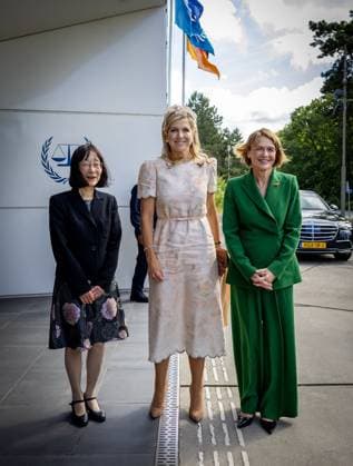 Queen Maxima and Elke Buendenbender At International Criminal Court - The Hague Queen Maxima of the Netherlands and Elke Buddenbender, wife of German Federal President Frank-Walter Steinmeier, visit the International Criminal Court in The Hague, Netherlands on June 10, 2026, during Steinmeier s state visit to the Netherlands at the invitation of King Willem Alexander and Queen Maxima. Photo by Patrick van Emst NL Beeld Bruno Press ABACAPRESS.COM Netherlands  Copyright: xBrunoxPress ABACAx