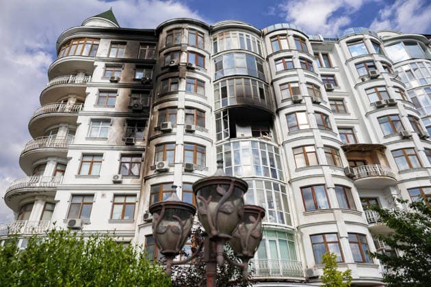 RECORD DATE NOT STATED Russian Drone Strike Damages Housing - Odesa A multi-storey residential building damaged in a Russian drone attack on Odesa, Ukraine, on June 10, 2026. The Russian army attacked the city with strike drones. Residential buildings were damaged in the attack. Three people were injured, including two children Photo by Nina Liashonok Ukrinform ABACAPRESS.COM Odesa Ukraine  Copyright: xLyashonokxNina Ukrinform ABACAx