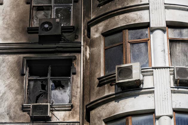 RECORD DATE NOT STATED Russian Drone Strike Damages Housing - Odesa A multi-storey residential building damaged in a Russian drone attack on Odesa, Ukraine, on June 10, 2026. The Russian army attacked the city with strike drones. Residential buildings were damaged in the attack. Three people were injured, including two children Photo by Nina Liashonok Ukrinform ABACAPRESS.COM Odesa Ukraine  Copyright: xLyashonokxNina Ukrinform ABACAx