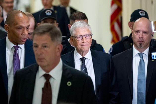 Microsoft Co-Founder Bill Gates arrives to testify during a closed-door interview with the House Oversight Committee on Capitol Hill in Washington, DC on Wednesday, June 10, 2026. The committee is continuing to hold closed-door interviews as part of their investigation into convicted sex offender Jeffrey Epstein.  WAP20260610300 BONNIExCASH