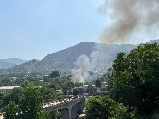 Pakistani army says chopper crashes in Muzaffarabad, all personnel dead MUZAFFARABAD, PAKISTANI-ADMINISTRATED KASMIR - JUNE 10: Smoke rises from the spot where a Pakistani Army Mi-17 helicopter crashed during take-off due to a reported technical fault, the military said, near Muzaffarabad, the capital of Pakistani-administered Kashmir on June 10, 2026. According to the Inter-Services Public Relations (ISPR), all personnel on board were killed in the accident, with no survivors. Naseer Hamed Anadolu Muzaffarabad Pakistan. Editorial use only. Please get in touch for any other usage.  Copyright: x2026xAnadoluxNaseerxHamedx