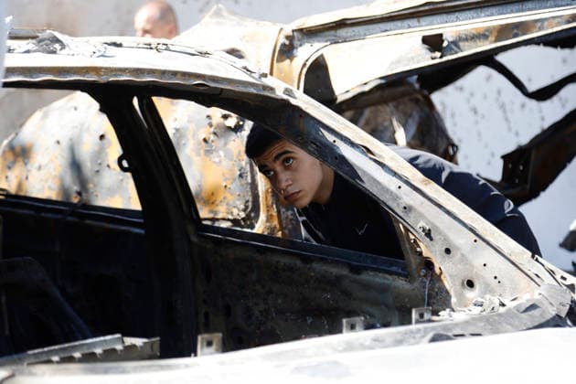 June 10, 2026, Saida, Saidon District, lebanon: An Israeli drone strike targeted a van in the Al-Bawaba Al-Fawqa area adjacent to the commercial market in central Sidon (Saida), southern Lebanon, killing two people and igniting a fire that spread to several nearby vehicles. The attack occurred near the Maronite Church and a fuel station in a densely populated civilian area. Emergency responders and civil defense teams recovered the victims and worked to extinguish the blaze, which damaged at least four neighboring cars. Saida lebanon - ZUMAb339 20260610_znp_b339_005 Copyright: xAbdulxKaderxAlxBayx