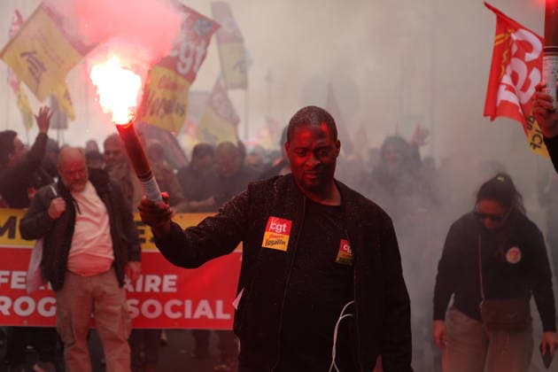 SNCF workers take part in a demonstration during a national strike in Paris PARIS, FRANCE - JUNE 10: SNCF workers take part in a demonstration during a national strike in Paris, France on June 10, 2026. Railway unions called for the action to protest against company reorganizations and working conditions. Mohamad Salaheldin Abdelghani Alsayed Anadolu Paris France. Editorial use only. Please get in touch for any other usage.  Copyright: x2026xAnadoluxMohamadxSalaheldinxAbdelghanixAlsayedx