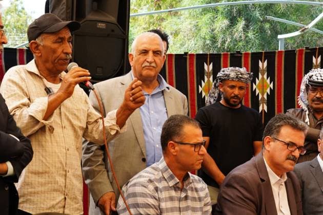 Diplomats visit Khan al-Ahmar amid concerns over displacement Arab and foreign ambassadors and consuls accredited to the State of Palestine, accompanied by Palestinian ministers, visit the village of Khan al-Ahmar, east of Jerusalem, on June 10, 2026, during a field tour organized by the Palestinian government to assess the conditions of residents facing the threat of displacement. Photo by Prime Minister Office apaimages Ramallah West Bank Palestinian Territory 100626_Jerusalem_PMO_00(4).jpeg Copyright: xapaimagesxPrimexMinisterxOfficex xapaimagesx