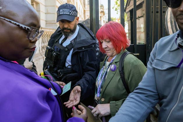 . 10 06 2026. London, United Kingdom. UNISON Visa Protest. General Secretary of UNISON marches on Westminster over broken promise to care workers. The day of action marks a significant escalation in the union™s Fair Visa Campaign, by taking it directly to Downing Street and the Home Office for the first time.  xMartynxWheatleyx xi-Imagesx IIM-26823-0028