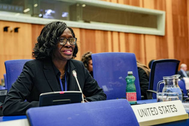 June 10, 2026, New York, New York, USA: LAKIESHA HAWKINS, Acting Deputy Associate Administrator for NASAÃ¢â‚¬â ¢s Exploration Systems Development Mission Directorate, speaks during the opening day of the 69th session of COPUOS. HAWKINS discussed NASAÃ¢â‚¬â ¢s Artemis campaign, including the planned Artemis III and Artemis IV missions, highlighting international cooperation, the role of UNOOSA and future human exploration of the Moon. New York USA  - ZUMAo116 20260610_znp_o116_001 Copyright: xBiancaxOterox