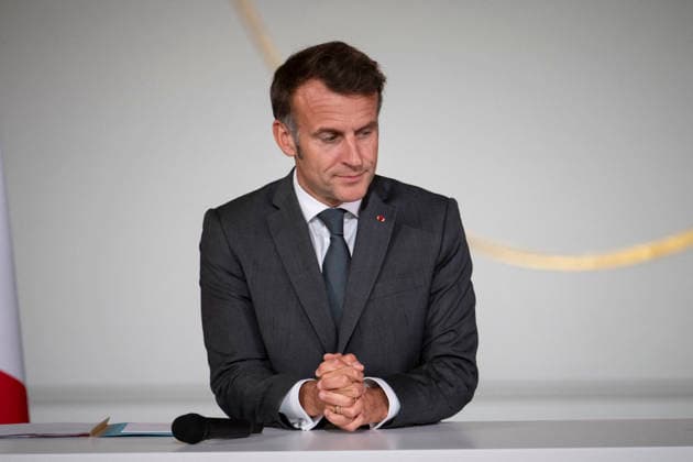 Emmanuel Macron at a meeting with the G7 Engament Groups - Paris French President Emmanuel Macron look and gestures during a meeting with the G7 Engament Groups at the Elysee Palace, French Presidential Palace, in Paris, on June 10, 2026. Photo by Eliot Blondet ABACAPRESS.COM Paris France France  Copyright: xBlondetxEliot ABACAx