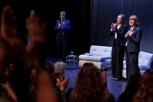 Denmark Gisele Pelicot French Gisele Pelicot receives a standing ovation as she promote her autobiography: A Tribute to Life at Noerrebro Theater in Copenhagen, Denmark, Wednesday June 10, 2026. In February 2026, Gisele Pelicot published her autobiography following an extensive trial in 2024, where her current ex-husband and 51 other men were charged with systematic abuse against her over a period of ten years. The case ended with the ex-husband being sentenced to 20 years in prison for drugging his wife, raping her, and allowing a number of other men to rape her over several years. All 51 men who were charged were convicted. , Copenhagen Denmark *** Denmark Gisele Pelicot French Gisele Pelicot receives a standing ovation as she prom  Copyright: Ritzau Scanpix LiselottexSabroex spdk20260610-205848-L