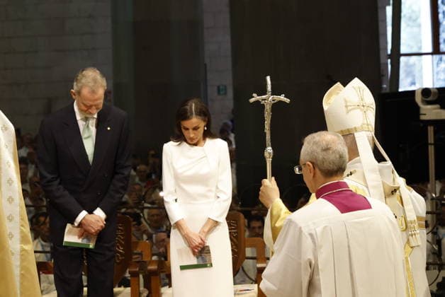 10-06-2026 Barcelona King Felipe and Queen Letizia attend a Holy Mass be led by Pope Leo XIV in the Basilica of the Sagrada Familia and the inauguration of the Jesus Christ tower in Barcelona. Â  Copyright: xPPEx