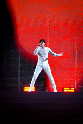 IPA85558966 - Rome Achille Lauro in concert as part of the tour - COMUNI IMMORTALI - STADI 2026 at the Stadio Olimpico in Rome Sold out in the photo ¢ Achille Lauro  Copyright: xbbrx xx 85558966