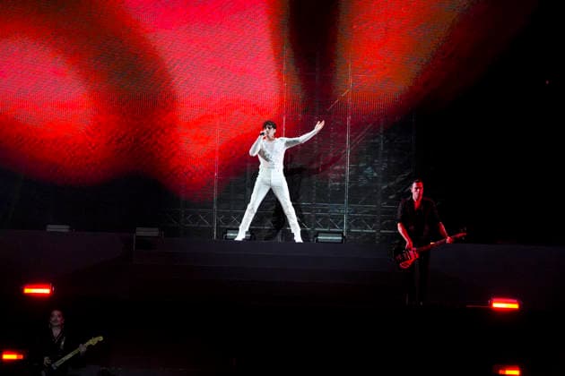 IPA85558967 - Rome Achille Lauro in concert as part of the tour - COMUNI IMMORTALI - STADI 2026 at the Stadio Olimpico in Rome Sold out in the photo ¢ Achille Lauro  Copyright: xbbrx xx 85558967