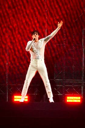 IPA85558978 - Rome Achille Lauro in concert as part of the tour - COMUNI IMMORTALI - STADI 2026 at the Stadio Olimpico in Rome Sold out in the photo ¢ Achille Lauro  Copyright: xbbrx xx 85558978