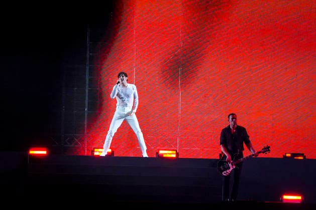 IPA85558964 - Rome Achille Lauro in concert as part of the tour - COMUNI IMMORTALI - STADI 2026 at the Stadio Olimpico in Rome Sold out in the photo ¢ Achille Lauro  Copyright: xbbrx xx 85558964