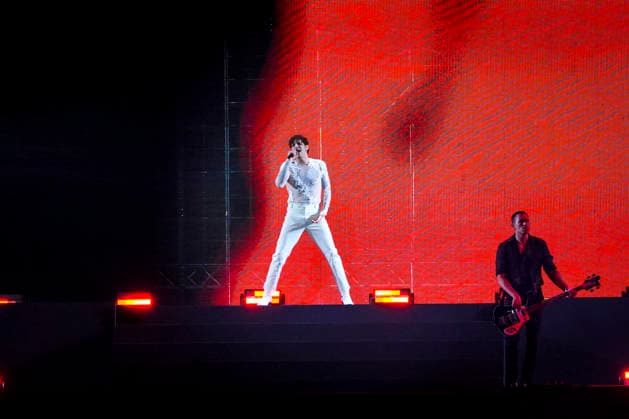 IPA85558965 - Rome Achille Lauro in concert as part of the tour - COMUNI IMMORTALI - STADI 2026 at the Stadio Olimpico in Rome Sold out in the photo ¢ Achille Lauro  Copyright: xbbrx xx 85558965