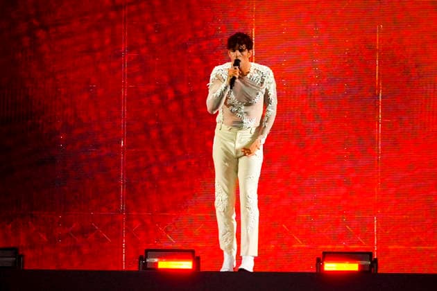 IPA85558970 - Rome Achille Lauro in concert as part of the tour - COMUNI IMMORTALI - STADI 2026 at the Stadio Olimpico in Rome Sold out in the photo ¢ Achille Lauro  Copyright: xbbrx xx 85558970